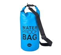 Lydnkim Bolsa impermeable 2L/5L/10L/20L - Dry Bag de PVC con cierre enrollado y correa ajustable para kayak, barco, natación, camping, pesca, senderismo y deportes acuáticos, azul, 10L - Sangle simple