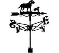 LYDSB Veleta Labrador Veleta de Metal para jardín Veleta de Hierro con decoración para Perros Indicador de dirección del Viento al Aire Libre para Patio Herramienta de medición del Viento