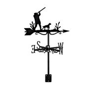 LYDSB Veleta para Cazador y Perro con Montaje en Techo, indicador de dirección del Viento para Granja, Cazador, Caza, jardín, Decoraciones de Metal, Pothunter