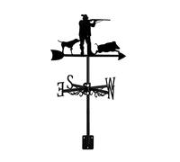 LYDSB Veleta para Cazador y Perro con Montaje en Techo, indicador de dirección del Viento para Granja, Cazador, Caza, jardín, Decoraciones de Metal, Caza de Cazadores