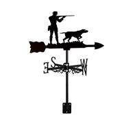 LYDSB Veleta para Cazador y Perro con Montaje en Techo, indicador de dirección del Viento para Granja, Cazador, Caza, jardín, Decoraciones de Metal, Chaser