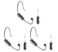 LYEAA 2.4G Auriculares con micrófono inalámbrico y Sistema de micrófono de Mano para Profesores, Artistas escénicos, Instructores de Fitness