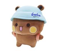 LYEAA 20 cm Bubu y Dudu Kawaii Almohada Rellena Juguetes Pasatiempos Coleccionable Caricatura Oso Panda Muñeco de Peluche Suave para Regalo del día del niño