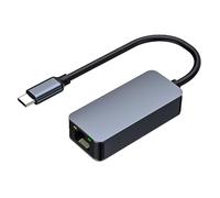 LYEAA 2500Mbps USB a RJ45 2,5G convertidor Adaptador con Cable Carcasa de Aluminio Tipo C a RJ45 convertidor de Red para Windows/Mac OS