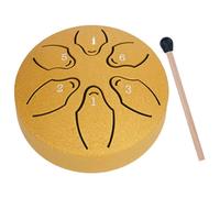LYEAA 3 pulgadas 6 notas tambor de lengua de acero instrumento de tambor de lluvia instrumentos musicales de percusión para yoga meditación regalo único