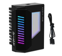 LYEAA Adaptador de corriente ATX de 24 pines de 180 grados con luz ARGB para fuente de alimentación de placa base