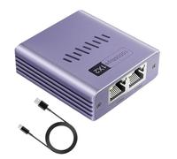 LYEAA Adaptador de extensión de red LAN RJ45 de 1 a 2/3/4 puertos con alimentación tipo C para interruptor divisor Gigabit Ethernet