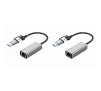 LYEAA Adaptador USB C a Ethernet RJ45 2,5G con Cable USB 3,0 Gigabit LAN para Windows 7/8/10 Tarjeta de Red con Cable 2,5G