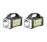 LYEAA Antorcha solar liviana - Linterna recargable por USB, reflector impermeable IP44 para acampar y hacer caminatas