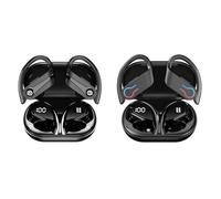 LYEAA Auriculares inalámbricos con ganchos para los oídos, micrófono integrado, auriculares BT 5.3 impermeables para deportes