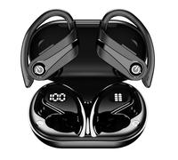 LYEAA Auriculares inalámbricos con ganchos para los oídos, micrófono integrado, auriculares BT 5.3 impermeables para deportes