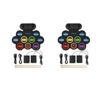 LYEAA Batería electrónica con diseño enrollable de 9 almohadillas y conector para auriculares para adultos