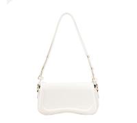 LYEAA Bolsa de cuero versátil Bolsa de moda casual FLAP FLAP Girl Sling Purse Women PU Shoulder Bag (blanco)