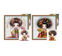 LYEAA bordado completo Eco-Cotton Thread 11CT Kit de pinturas de costuras geisha impresas para amantes del arte