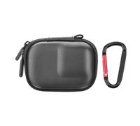 LYEAA Caja de almacenamiento semiabierta, funda protectora impermeable de piel sintética con gancho para DJI Osmo Action 3, Black