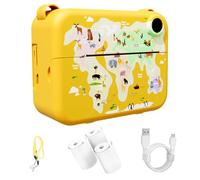 LYEAA Cámara de Impresión Instantánea Cámara de Video para Niños con 3 Rollos de Papel Fotográfico Cámara Selfie para Niños Juguete Mini Impresora Térmica Regalos para Niñas Niños Cumpleaños