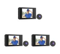 LYEAA Cámara de vídeo para Puerta con Mirilla de 3,5 Pulgadas con ángulo de visión Amplio de 120°, Visor de Timbre Digital de 1MP para Oficina en casa