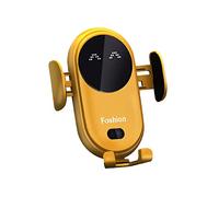 LYEAA Cargador de coche inalámbrico, Sensor infrarrojo universal Montaje automático del teléfono celular, 10W de carga rápida inteligente Auto sujeción de ventilación de aire del coche titular del