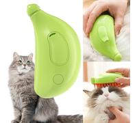 LYEAA Cepillo pulverizador eléctrico con puerto de pulverización Peine para derramar gatos Cepillo de depilación versátil para perros y gatos para eliminar el pelo suelto enredado