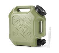 LYEAA Contenedor de Almacenamiento de Agua de 12l con Spigot Water Dispenser Carrier Tanque de Almacenamiento de Agua de Gran Capacidad para Acampar para automóviles vehículos (Ejército Verde)