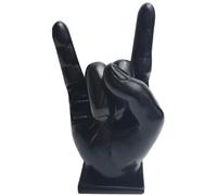 LYEAA creative hand tambret stand resin stand diptle stand stand estante de mazo mazo sopor decoración del hogar regalo para baterista (negro)