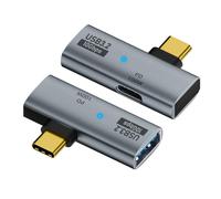 LYEAA Divisor 2 en 1 Tipo C 3.2 OTG con Tipo C 100W PD Carga rápida Adaptador USB C a USB Transferencia de Datos de 10 Gbps Convertidor de Carga rápida para teléfono Tablet