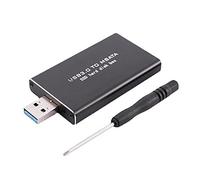 LYEAA Estuche Adaptador Compacto MSATA SSD a USB 3.0, Aluminio Duradero, Transferencia de Datos de Alta Velocidad, Compatible con UASP