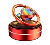 LYEAA Fragancia para Coche Aire Giratorio Solar Aromaterapia Aleación Auto Rotación Ambientador Doble Anillo Interior