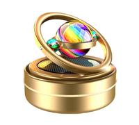 LYEAA Fragancia para Coche Aire Giratorio Solar Aromaterapia Aleación Auto Rotación Ambientador Doble Anillo Interior