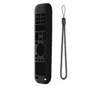 LYEAA Funda protectora de silicona antideslizante para control remoto suave a prueba de golpes con cordón desmontable antipérdida para Hisense EN2A30 EN2P30H EN2J30H (negro)