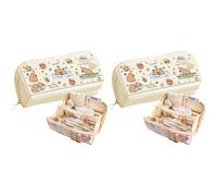 LYEAA Kawaii Capybara Zipper Pencil Case de papelería múltiple Bolsa de Soporte para niños para niños y Suministros de Arte