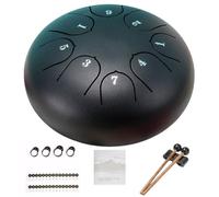 LYEAA LYEAA Tambor de Lluvia al Aire Libre 6 Pulgadas 11 Tonos Tambor de Lengua de Acero Tambor de Lluvia Instrumento Handpan Acero con mazos Bolsa de Transporte Protección para Dedos Tambor