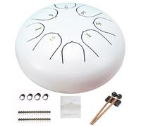 LYEAA LYEAA Tambor de Lluvia al Aire Libre 6 Pulgadas 11 Tonos Tambor de Lengua de Acero Tambor de Lluvia Instrumento Handpan Acero con mazos Bolsa de Transporte Protección para Dedos Tambor