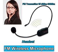 LYEAA Megáfono de Auriculares de micrófono inalámbrico FM 87 MHz-108MHz Amplificador de Voz Digital Tube Problora Micrófono Multicanal para Hablar Instructor de guía turístico de enseñanza