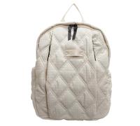 LYEAA Mochila de algodón acolchada para mujer, correa de hombro ajustable, mochila escolar de gran capacidad, mochila con cremallera, bolsa de viaje, blanco, 250.00x140.00x50.00mm/9.84x5.51x1.97inch