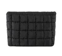 LYEAA Neceser Acolchado, Organizador de Maquillaje hinchado, Bolsa de Almacenamiento con Cremallera, Estuche Organizador de cosméticos, Color sólido para Mujeres y niñas