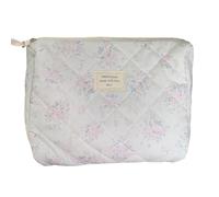 LYEAA Organizador de viaje grande para mujer, bolsa de maquillaje acolchada de gran capacidad, bolsa de maquillaje de viaje, estuche de cosméticos, bolsa de almacenamiento ligera con cremallera para