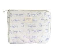 LYEAA Organizador de viaje grande para mujer, bolsa de maquillaje acolchada de gran capacidad, bolsa de maquillaje de viaje, estuche de cosméticos, bolsa de almacenamiento ligera con cremallera para