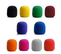 LYEAA Paquete de 10 protectores para micrófono de escenario de mano, cubierta de esponja para micrófono, protector de espuma para KTV DJ Stage micrófono