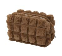 LYEAA Plush Lápiz Case con el Organizador de Maquillaje de la Cremallera Organizador de Bolsas de Almacenamiento de Color sólido para Viajar (Caqui)