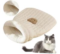 LYEAA Saco de Dormir para Gatos Suave y Lindo Saco de Dormir para Gatos de Dibujos Animados Cama para Gatos de Felpa Saco de Dormir para Mascotas para Gatitos y Cachorros de Interior