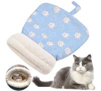 LYEAA Saco de Dormir para Gatos Suave y Lindo Saco de Dormir para Gatos de Dibujos Animados Cama para Gatos de Felpa Saco de Dormir para Mascotas para Gatitos y Cachorros de Interior