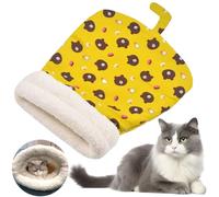 LYEAA Saco de Dormir para Gatos Suave y Lindo Saco de Dormir para Gatos de Dibujos Animados Cama para Gatos de Felpa Saco de Dormir para Mascotas para Gatitos y Cachorros de Interior