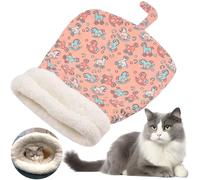 LYEAA Saco de Dormir para Gatos Suave y Lindo Saco de Dormir para Gatos de Dibujos Animados Cama para Gatos de Felpa Saco de Dormir para Mascotas para Gatitos y Cachorros de Interior