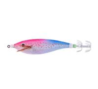 LYEAA Señuelo de pesca de calamar horizontal brillante 4.3 in/13,4 G luminoso calamar Jig Jigging señuelo de pesca flotante calamar Jigging Eging madera camarones ganchos pulpo artificial pa