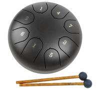 LYEAA Tambor de Lengua de Acero de 6 Pulgadas y 8 Notas con mazos de Tambor para Libros de música y Bolsa de Transporte Instrumentos curativos de Sonido Instrumento de Tambor de Lluvia para