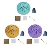 LYEAA Tambor de lengua de acero de 7,6 cm y 6 notas, instrumento de lluvia para yoga, meditación o regalo