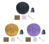 LYEAA Tambor de lengua de acero de 7,6 cm y 6 notas, instrumento de lluvia para yoga, meditación o regalo