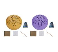 LYEAA Tambor de lengua de acero de 7,6 cm y 6 notas, instrumento de lluvia para yoga, meditación o regalo