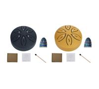 LYEAA Tambor de lengua de acero de 7,6 cm y 6 notas, instrumento de lluvia para yoga, meditación o regalo